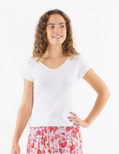 Camiseta 95% algodon 5% elastano mangas cortas...