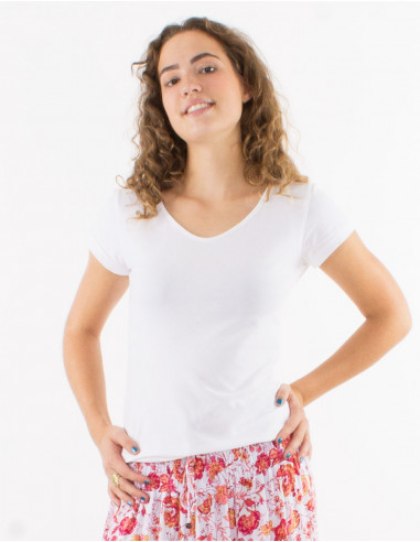 Camiseta 95% algodon 5% elastano mangas cortas...