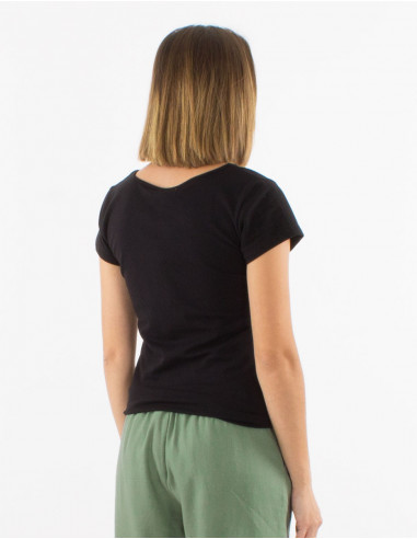 Camiseta 95% algodon 5% elastano mangas cortas...