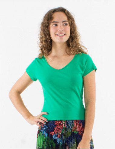 Camiseta 95% algodon 5% elastano mangas cortas...