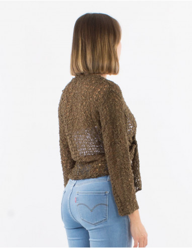 Chaqueta malla poliester popcorn