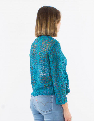 Chaqueta malla poliester popcorn