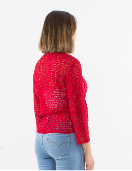 Chaqueta malla poliester popcorn