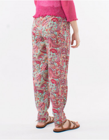 Pantalon poliester talla elastica estampado...
