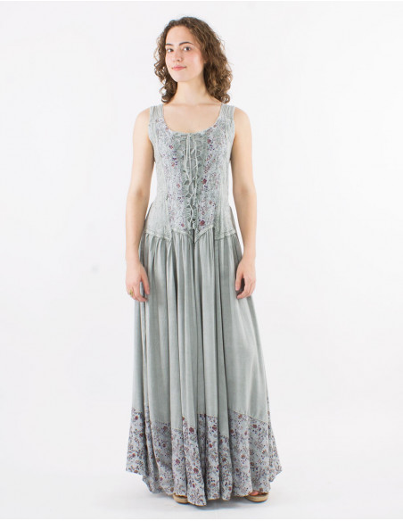 Vestido largo viscosa sw tirantes