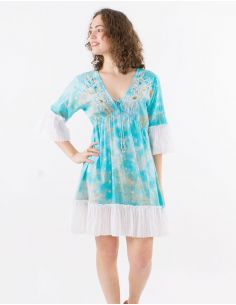 Vestido corto algodon tie... 2