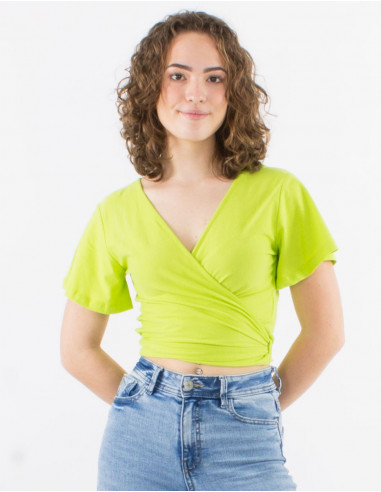 Camiseta 95% algodon 5% elastano lisa mangas...