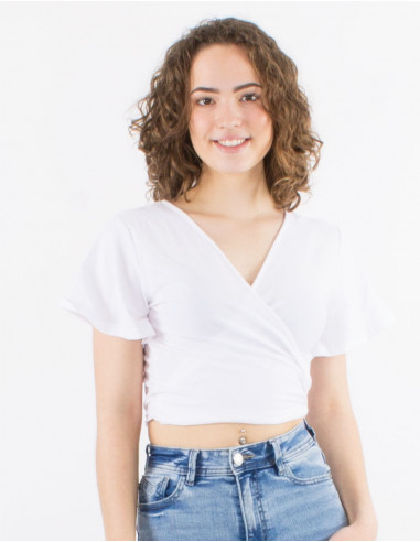 Camiseta 95% algodon 5% elastano lisa mangas...