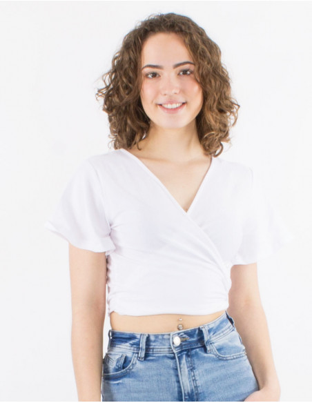 Camiseta 95% algodon 5% elastano lisa mangas cortas