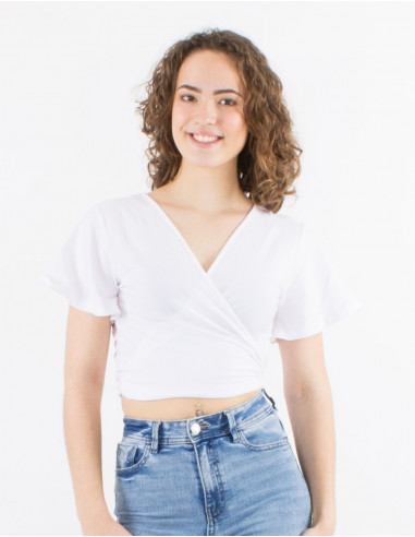 Camiseta 95% algodon 5% elastano lisa mangas...