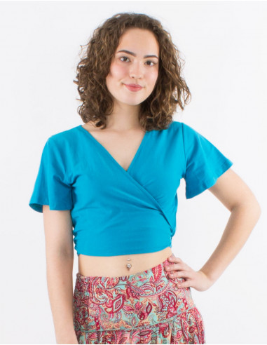 Camiseta 95% algodon 5% elastano lisa mangas...