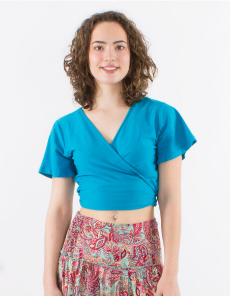 Camiseta 95% algodon 5% elastano lisa mangas cortas