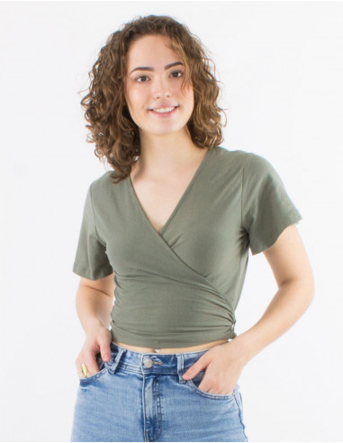 Camiseta 95% algodon 5% elastano lisa mangas...