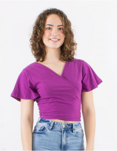 Camiseta 95% algodon 5% elastano lisa mangas...