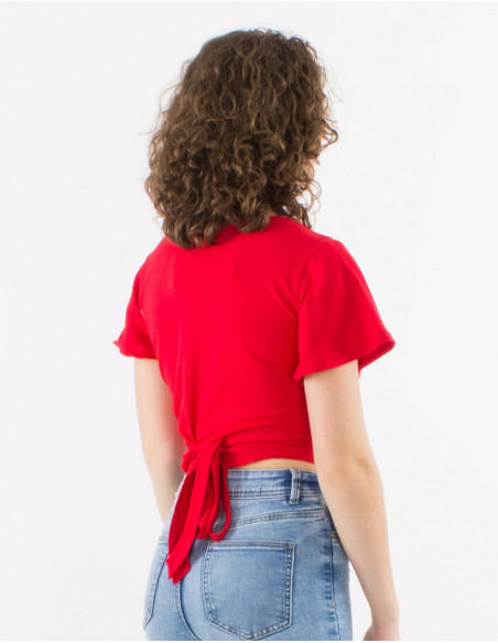 Camiseta 95% algodon 5% elastano lisa mangas cortas