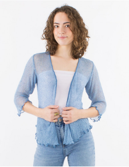 Chaqueta malla poliester red fina