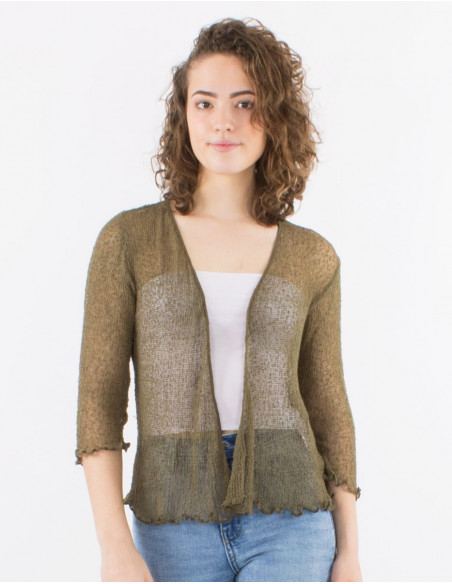 Chaqueta malla poliester red fina