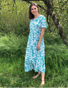 Vestido largo viscosa...