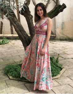 Vestido largo poliester...