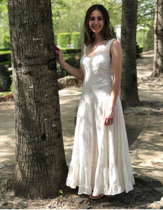 Vestido largo algodon...