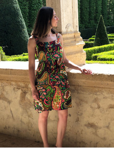 Vestido corto viscosa...