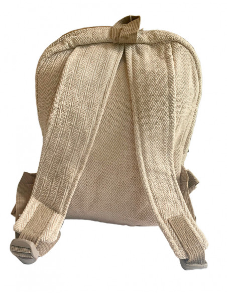 Sac A Dos Coton Chevrons Double 32X25Cm