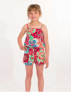 Combishort Niña Viscosa Estampado Monoi - Pack de 16 unidades