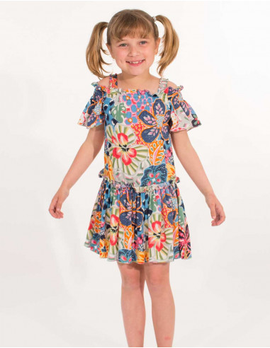 Vestido Niña Viscosa Estampado Monoi - Pack de 16 unidades
