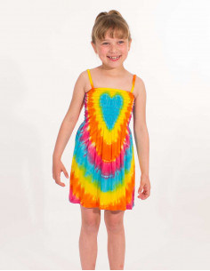 Vestido Niña Viscosa Tirantes Tie Dye Corazon - Pack de 16 unidades