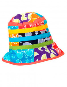 Sombrero con parche de hibisco