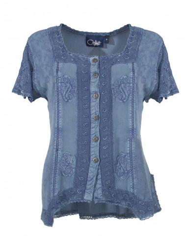 Blusa viscosa sw mangas cortas