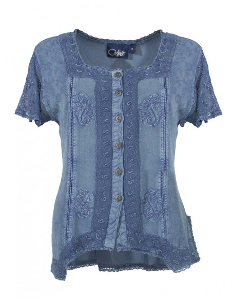 Blusa viscosa sw mangas cortas