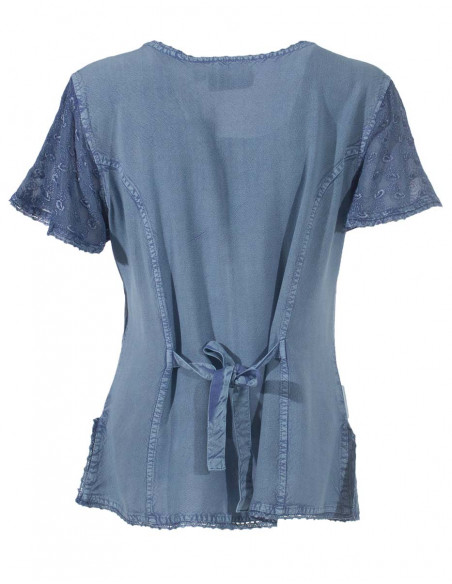 Blusa viscosa sw mangas cortas