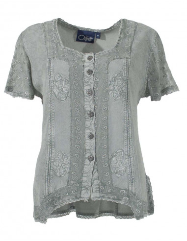 Blusa viscosa sw mangas cortas