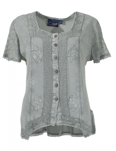 Blusa viscosa sw mangas cortas