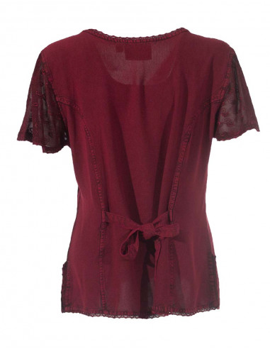Blusa viscosa sw mangas cortas