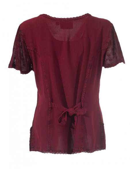 Blusa viscosa sw mangas cortas