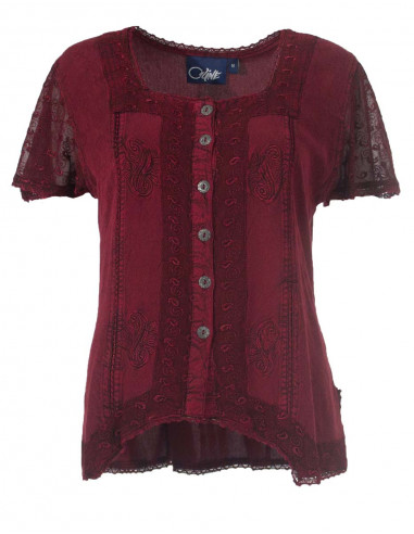 Blusa viscosa sw mangas cortas