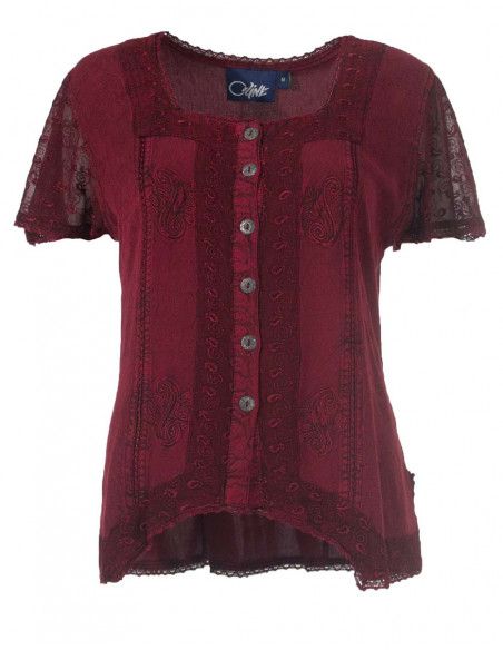 Blusa viscosa sw mangas cortas