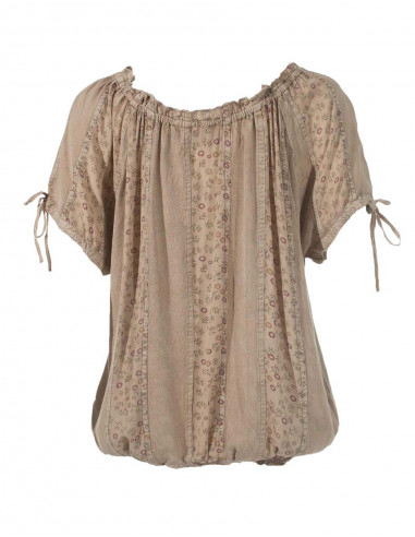 Blusa estampada de viscosa lisa Sw