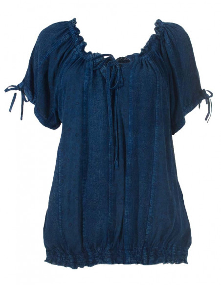 Blusa estampada de viscosa lisa Sw