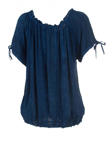 Blusa estampada de viscosa lisa Sw