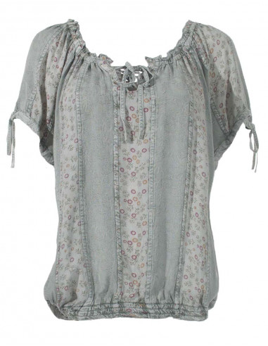 Blusa estampada de viscosa lisa Sw