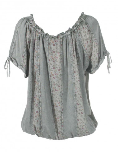 Blusa estampada de viscosa lisa Sw