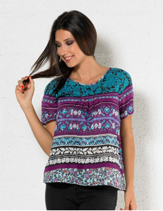 Blusa de gasa de algodón