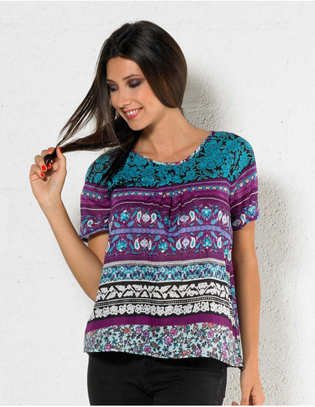 Blusa de gasa de algodón