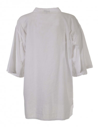 Camisa kurta algodon lisa sw mangas cortas 3 botones