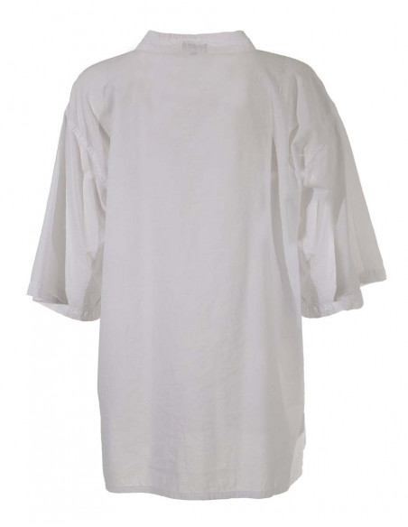 Camisa kurta algodon lisa sw mangas cortas 3 botones