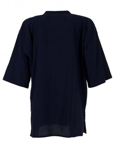 Camisa kurta algodon lisa sw mangas cortas 3 botones