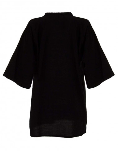 Camisa kurta algodon lisa sw mangas cortas 3 botones